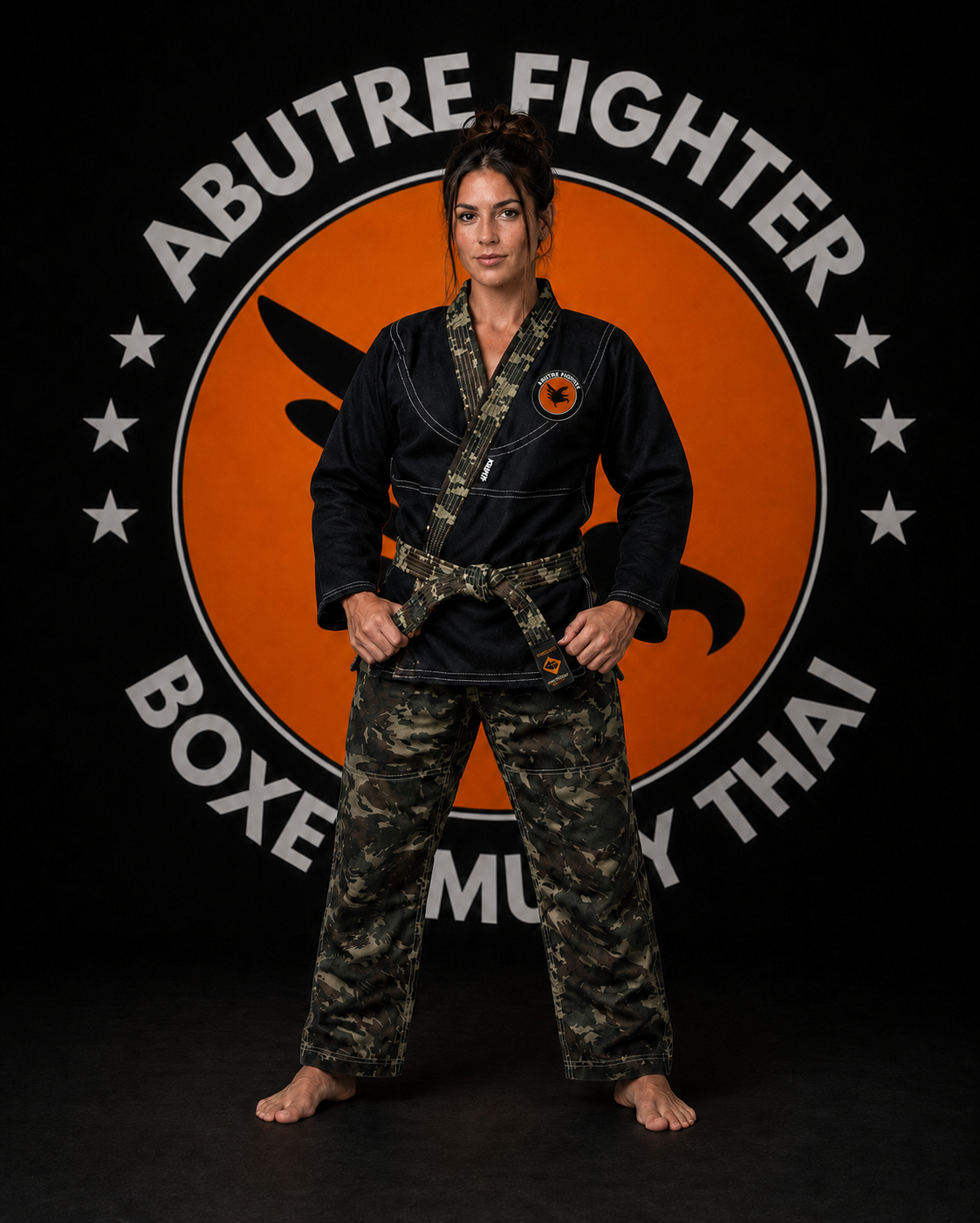 Kimono Abutre Fighter Preto Camuflado