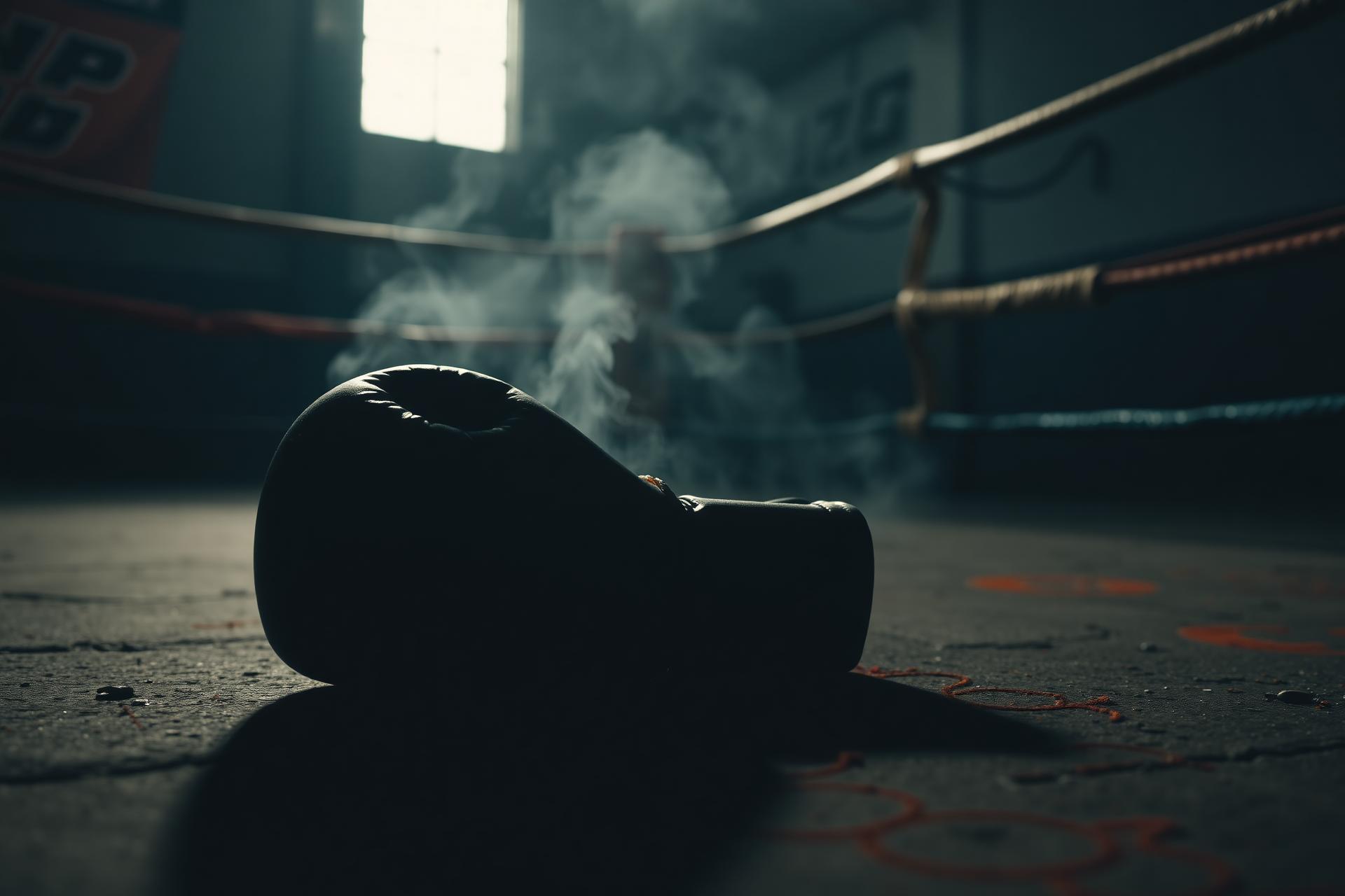 Luvas de boxe na academia Abutre Fighter